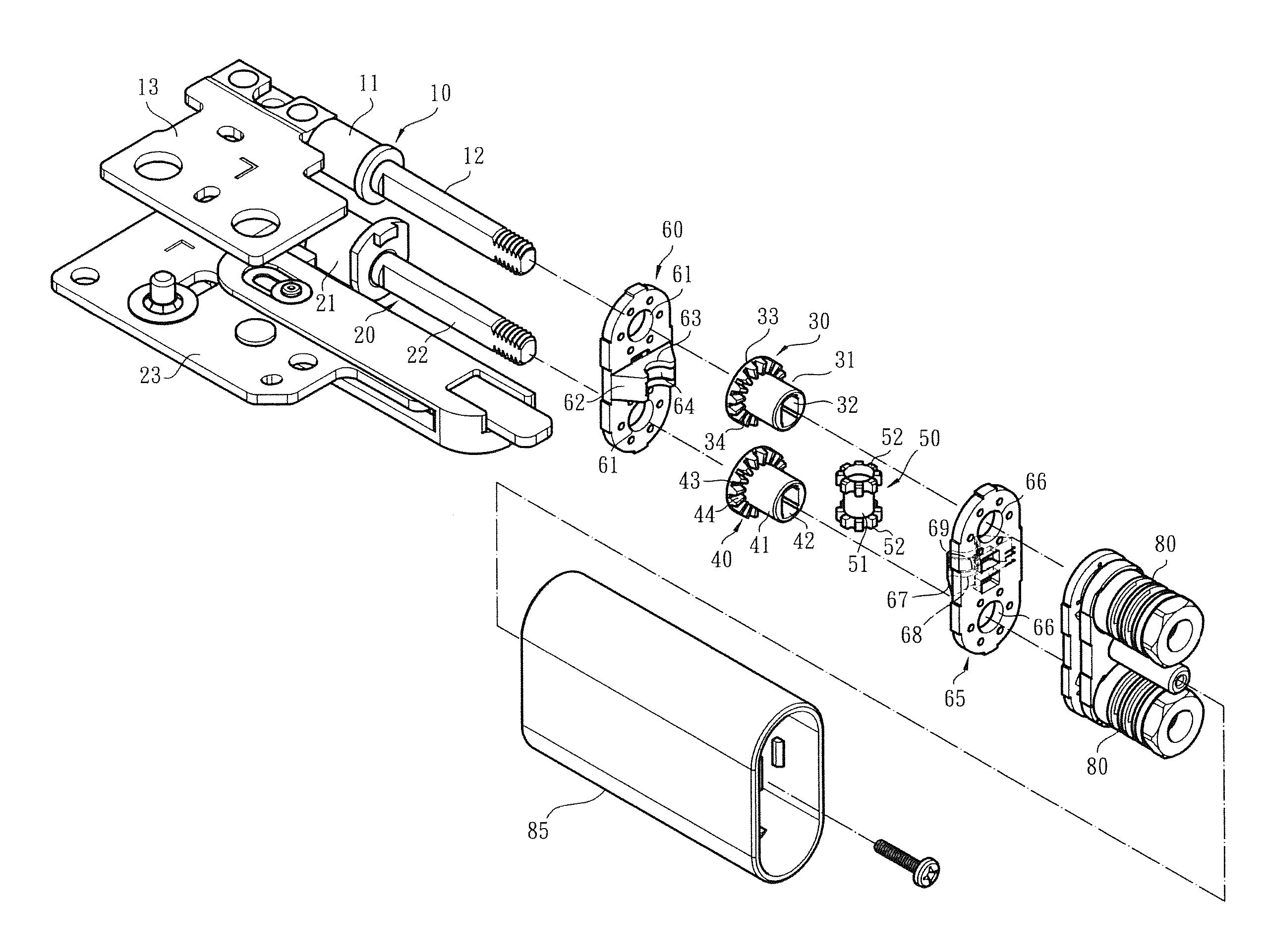 Dual-shaft synchronous transmission device