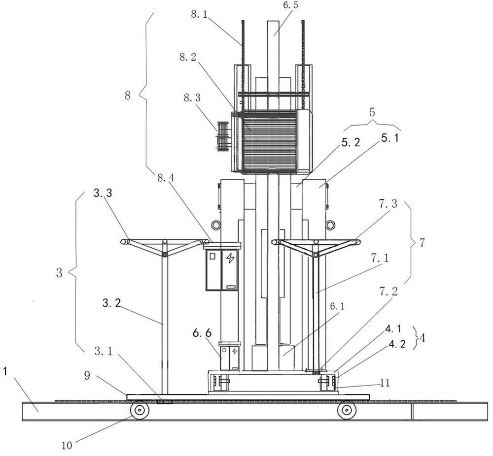 Vertical liftable rock cutting machine and use method thereof