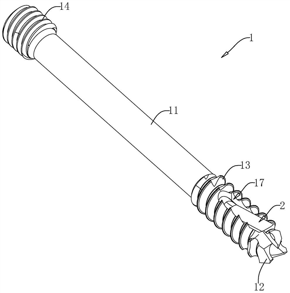 Anti-rotation and anti-retreating double-thread hollow screw