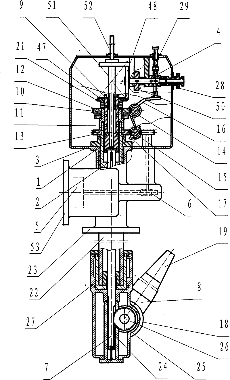 Fixed type crude oil cabin washing machine