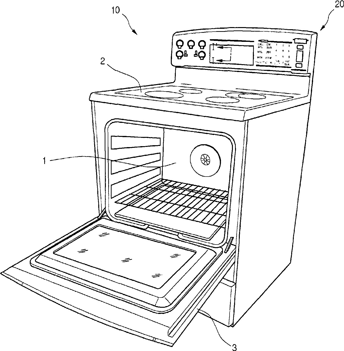 Cooking device and interface unit for the cooking device