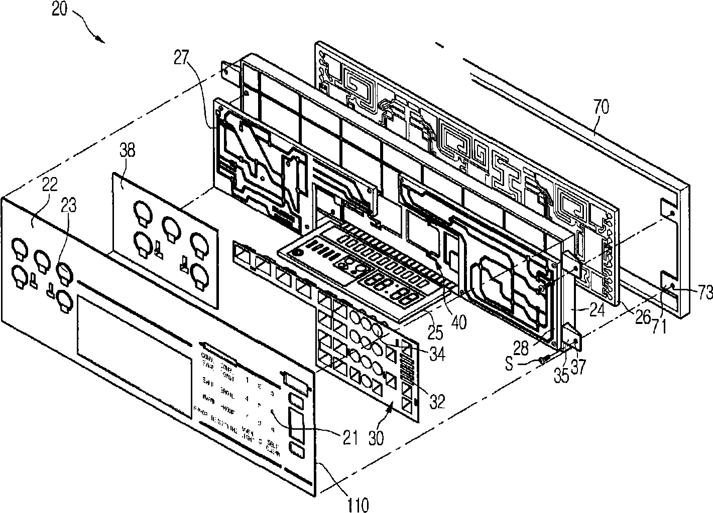 Cooking device and interface unit for the cooking device