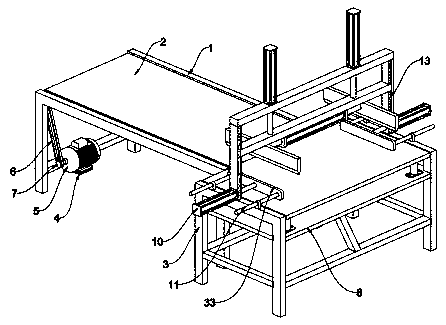 Edge pressing device used for carton processing