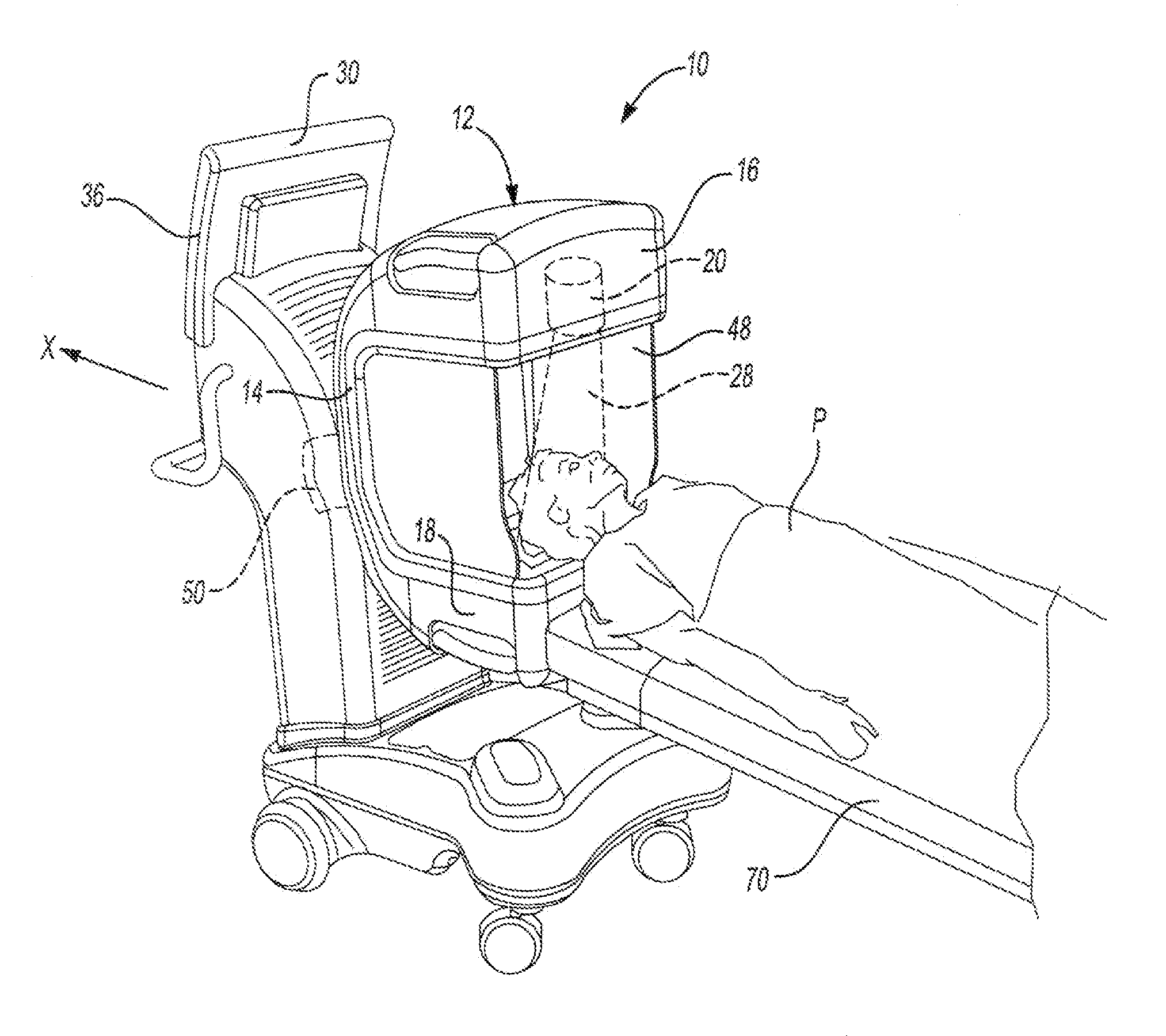 Ct scanner with automatic determination of volume of interest