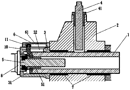 Cutter wheel connecting sliding table for vertical hub spinning machine