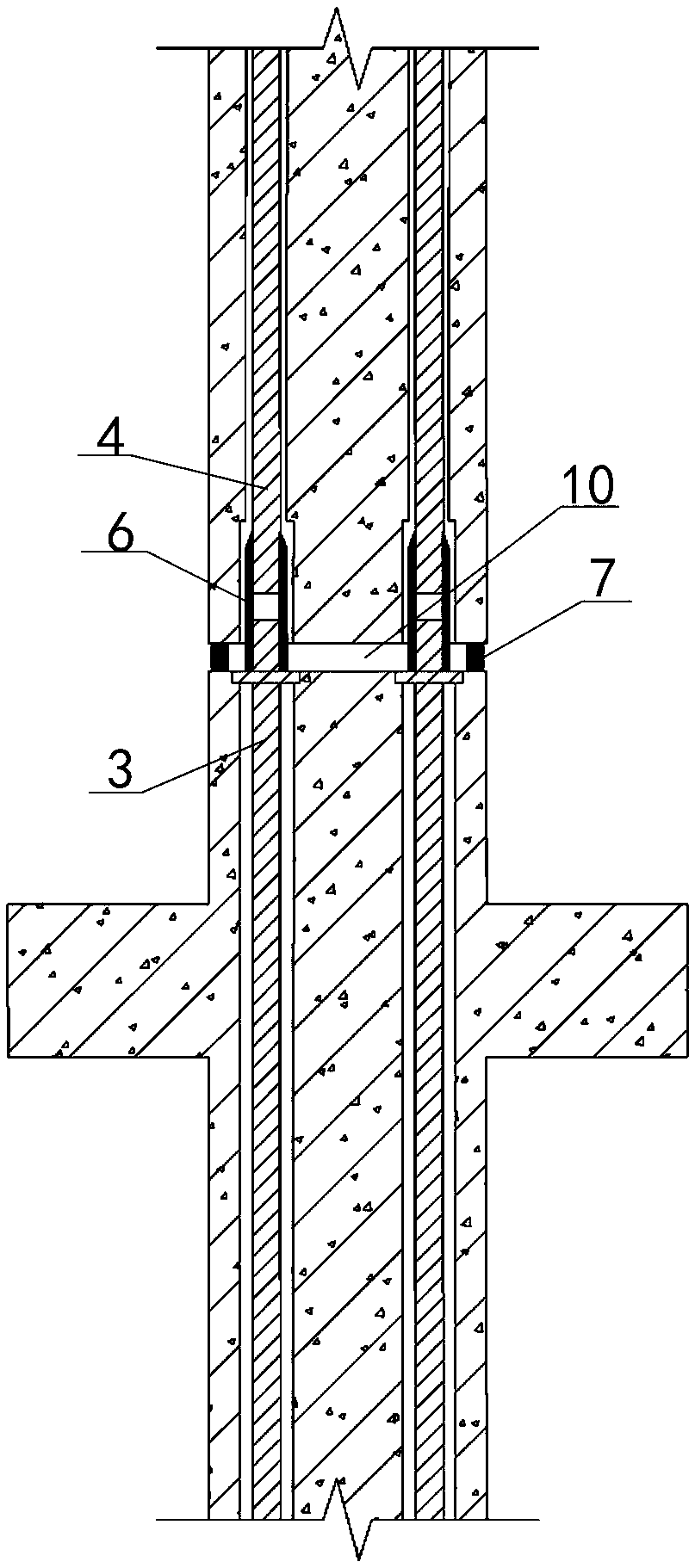 Prestressed reinforced concrete precast column vertical connecting structure and construction method thereof