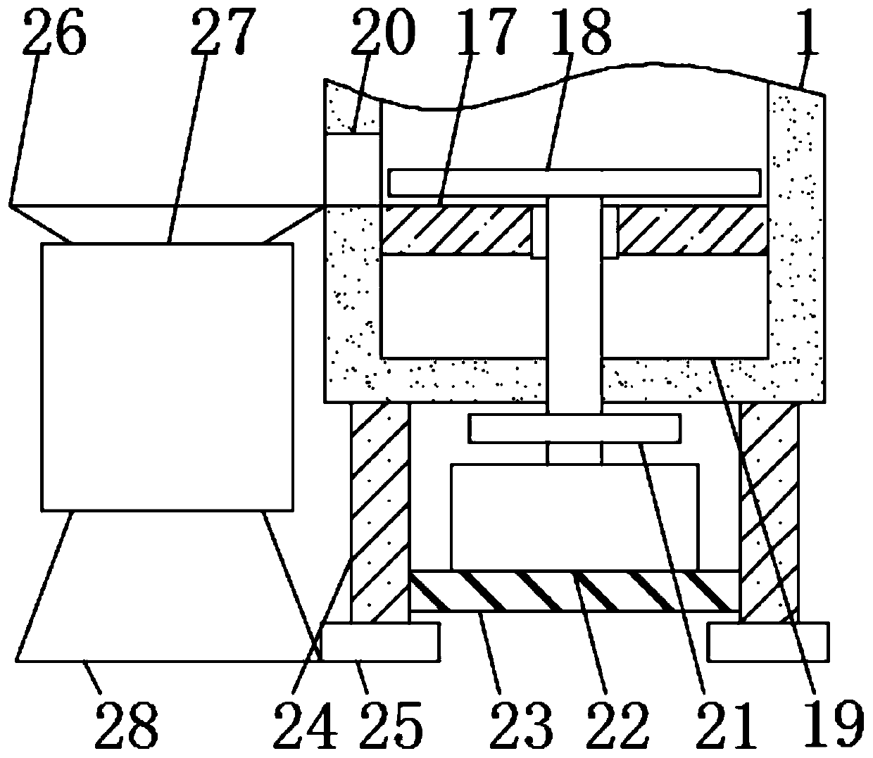 Recovery and feeding device for textile industry waste silk and recovery process of recovery and feeding device