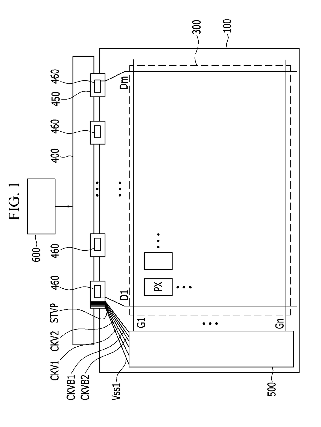 Display panel and gate driver with reduced power consumption