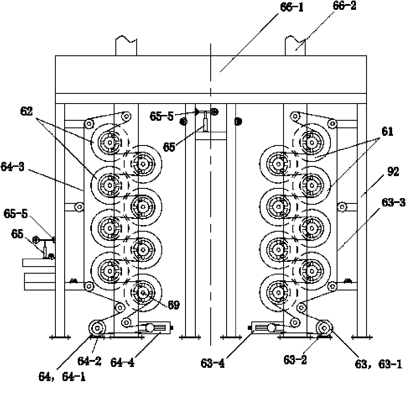 Steam drying device of continuous pigment dyeing padding mangle