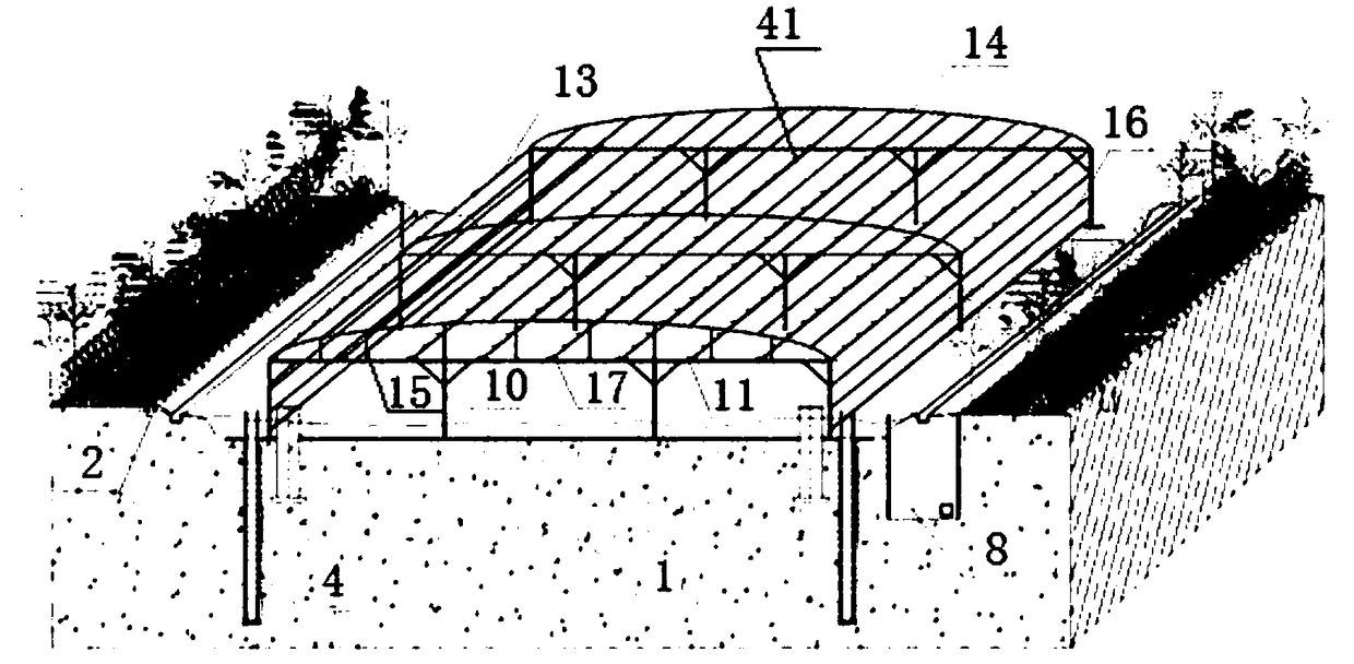 Sandbar water source comprehensive recycling system and construction method thereof