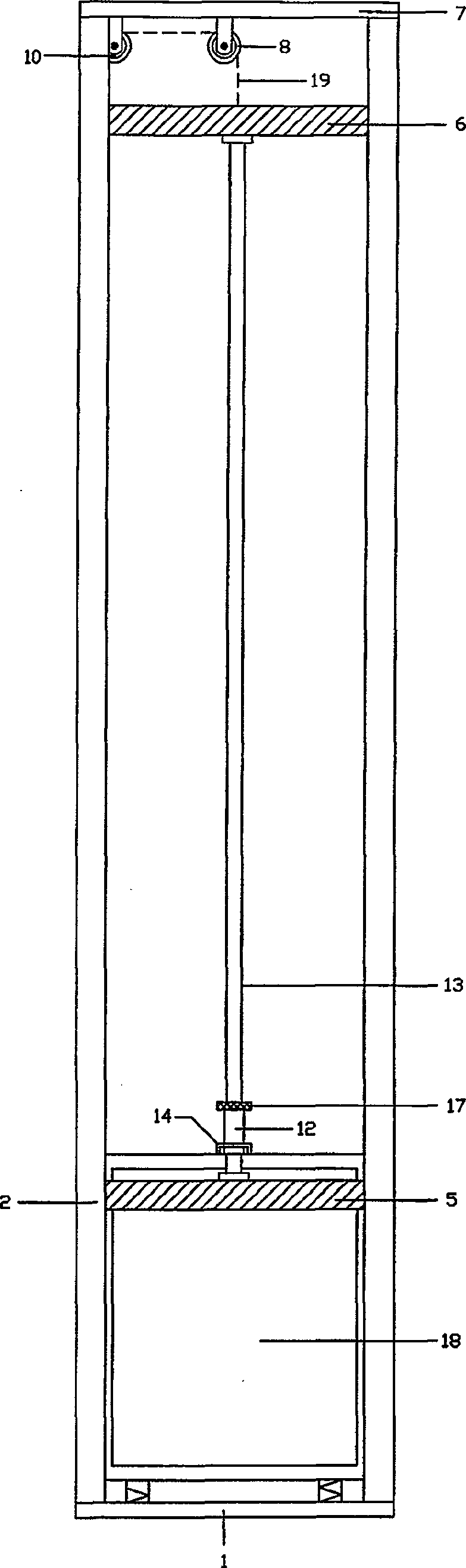 Steel structure hydraulic elevator structure and its manufacturing method