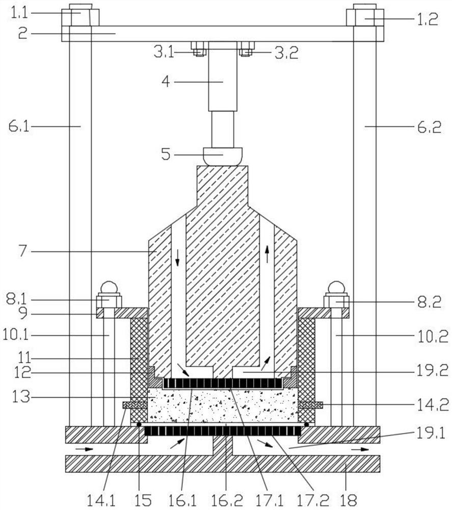 Permeation consolidation device for measuring soil saturation and use method thereof