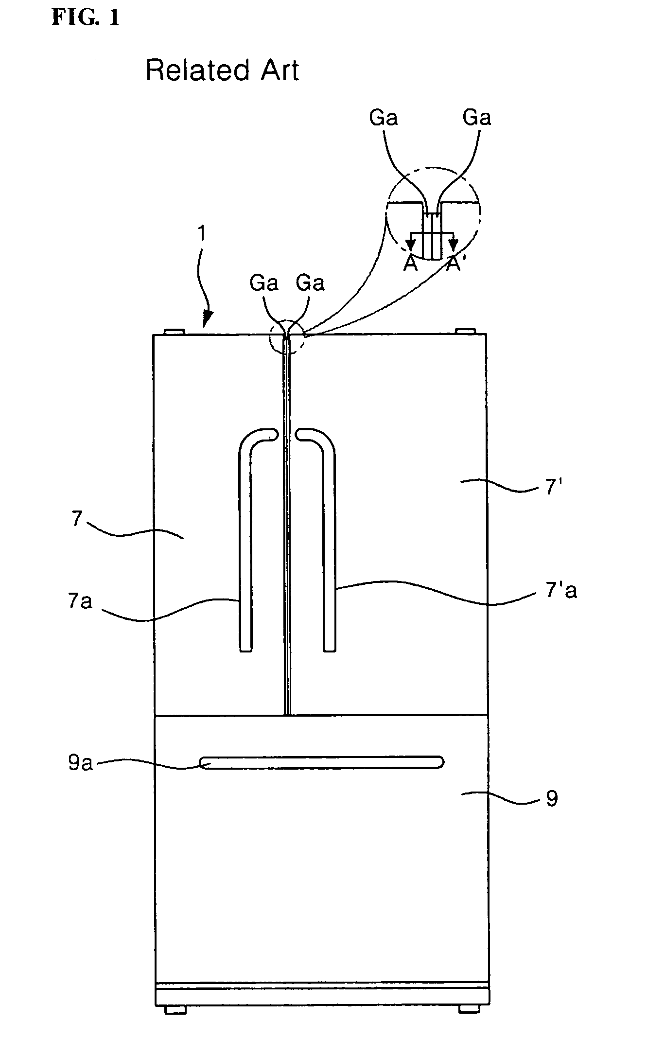 Gasket for refrigerator and storage space sealing structure using the same