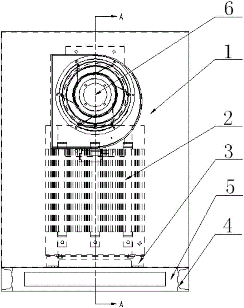 External ventilation device of wind power generating frequency converter reactor