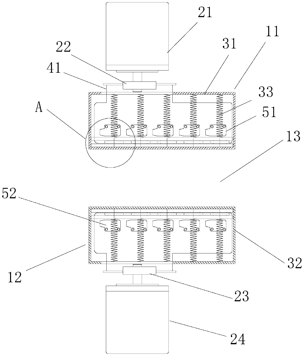 Glass wiping device for granule counting machine