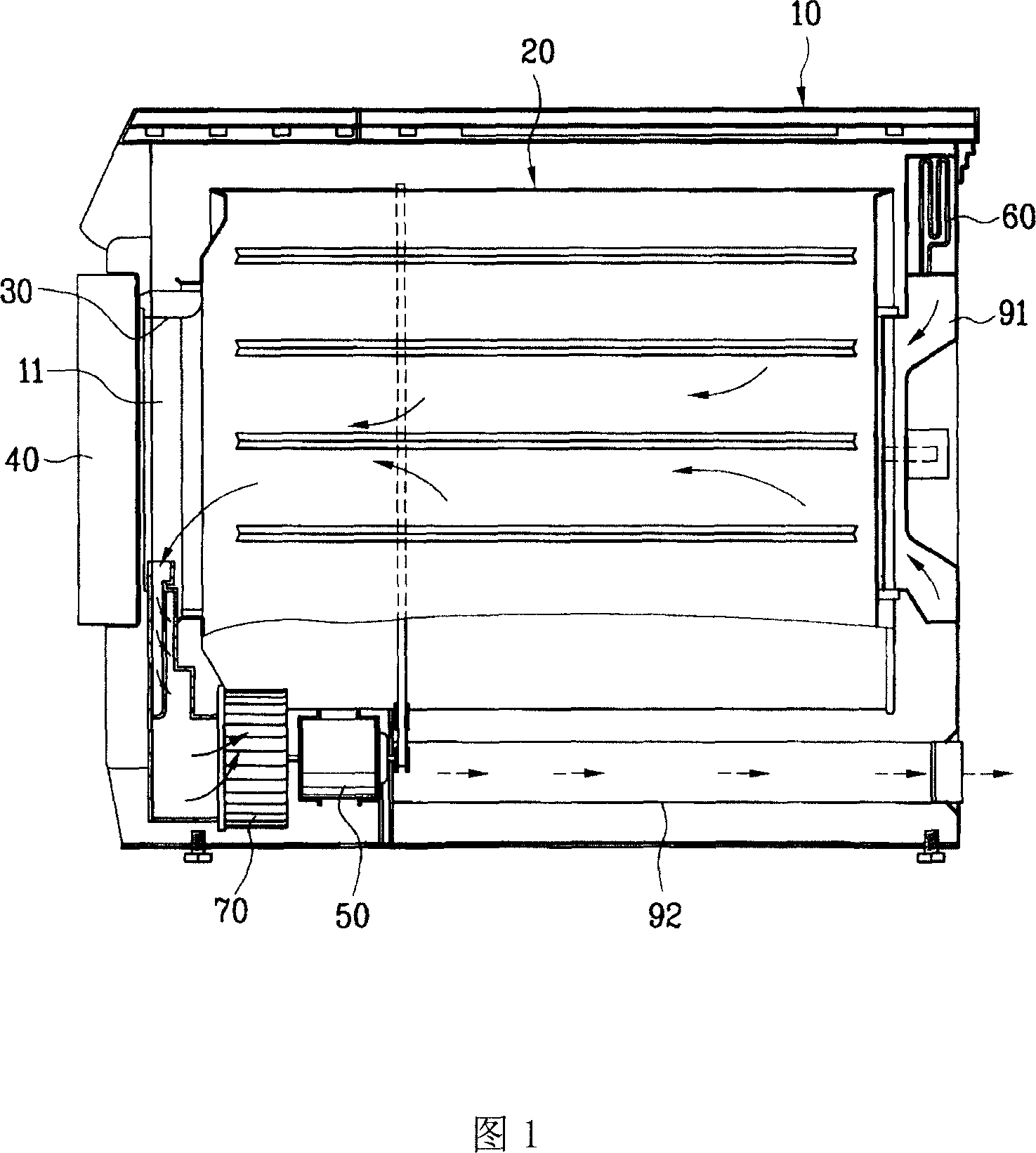 Composite drying machine with folding shelf