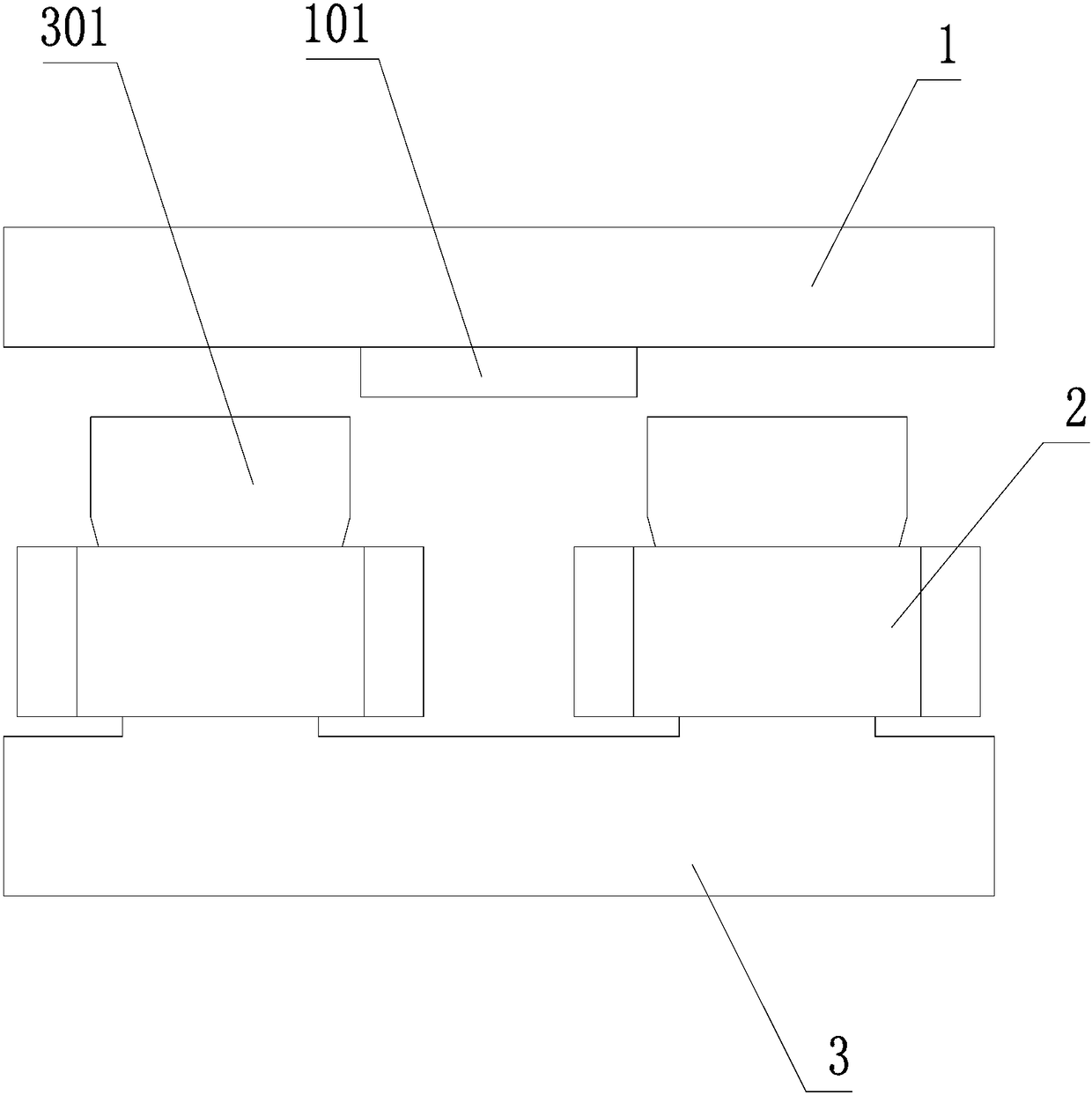 Electromagnetic system for three-phase alternating-current contactor having T-shaped armature structure