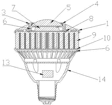 Waterproof LED (Light-Emitting Diode) ball bulb lamp
