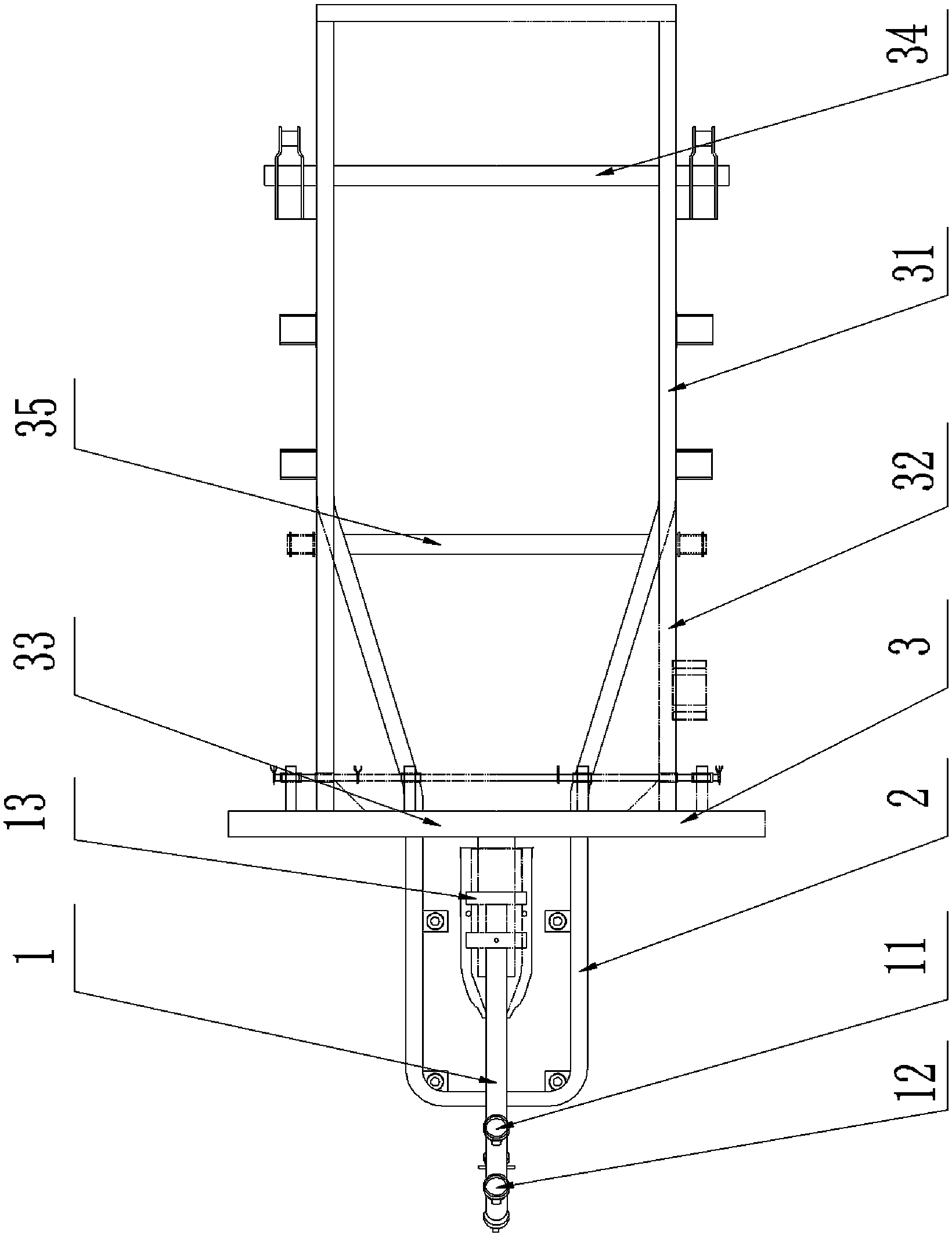 Right three-wheel motorcycle frame