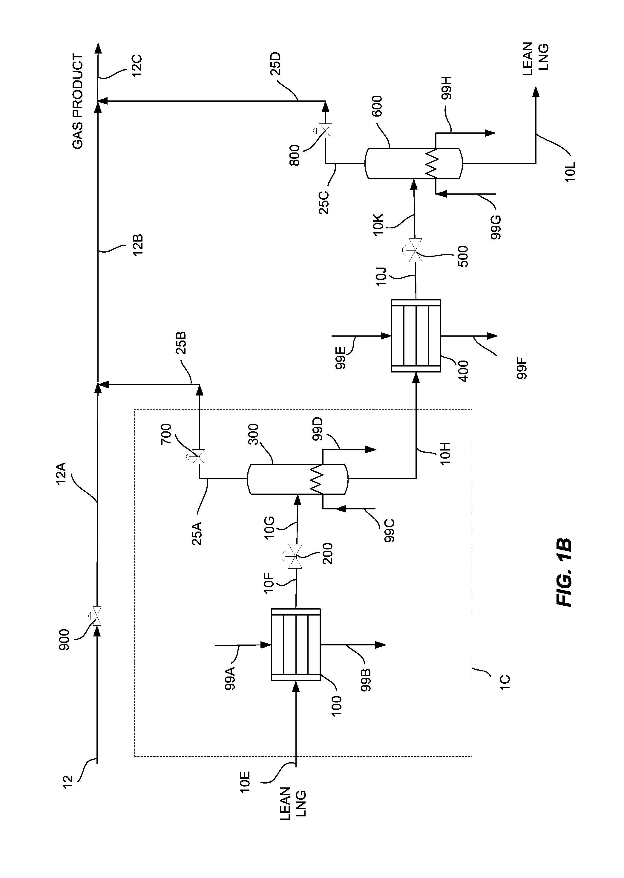 Process for separating and recovering ethane and heavier hydrocarbons from LNG