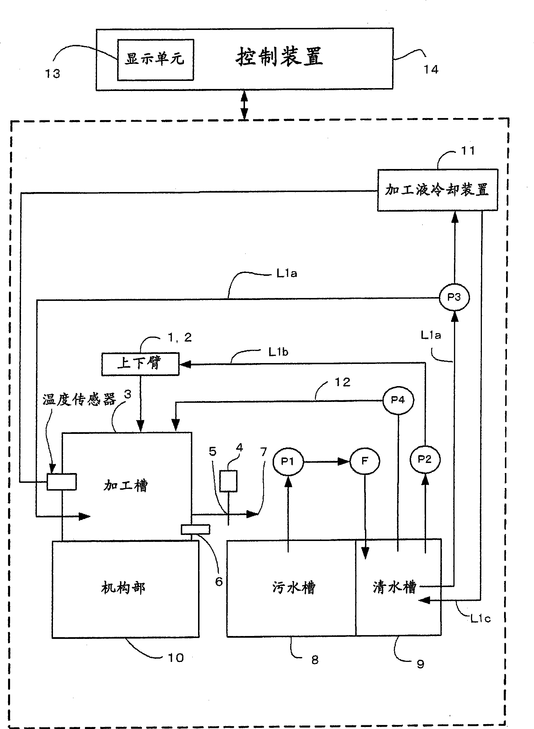 Wire-cut electric discharge machine and water level abnormality alarm generation cause specifying method