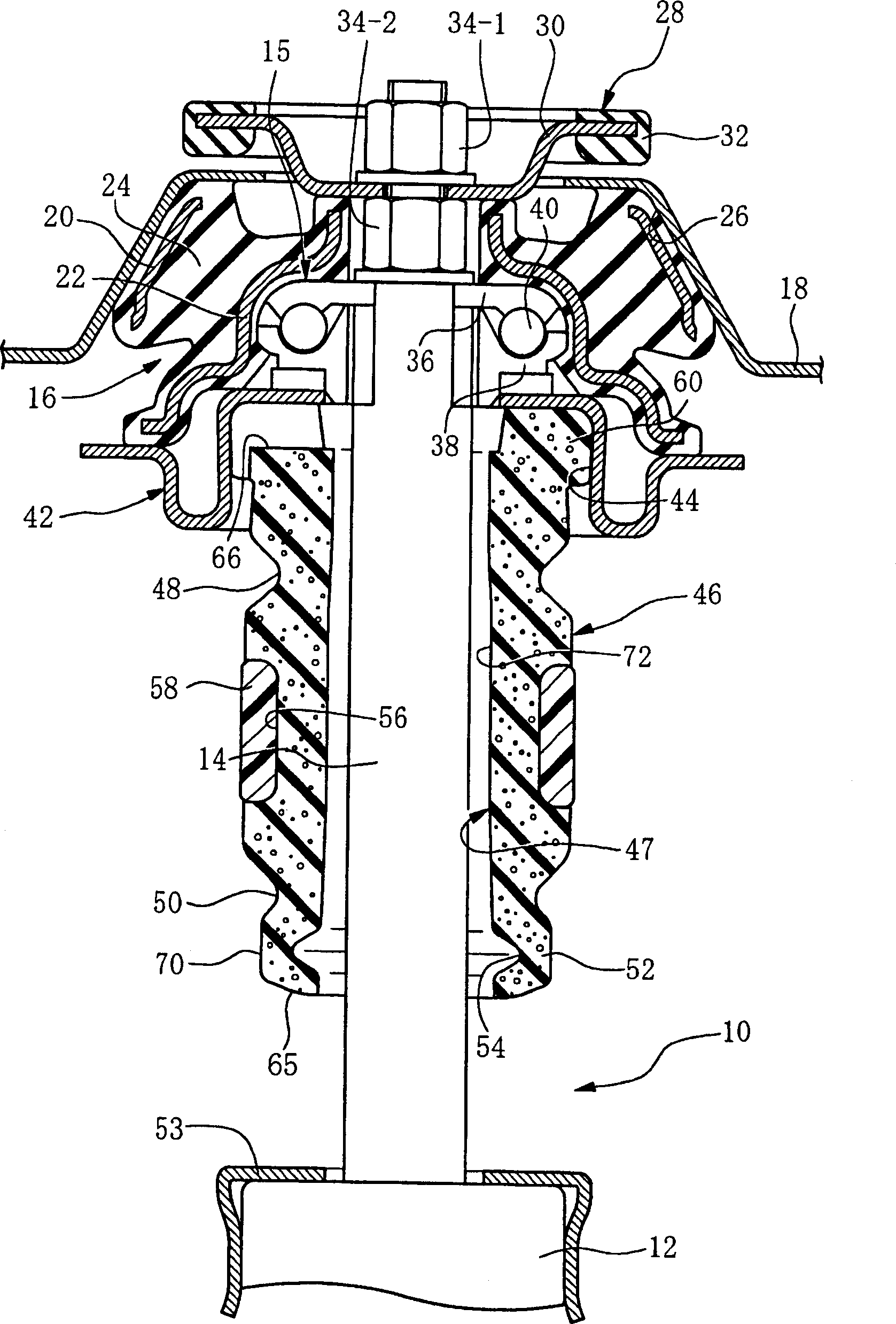Bounce limiter for hanging apparatus