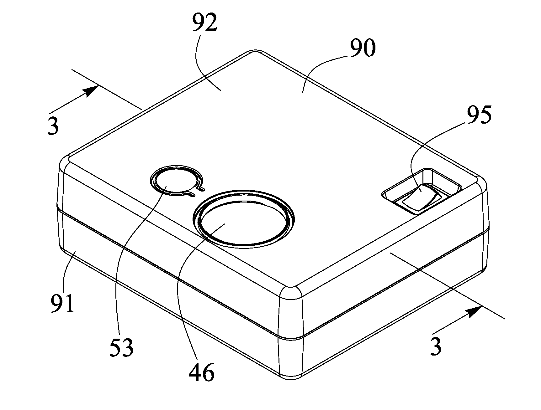 Air compressor having chambered piston head