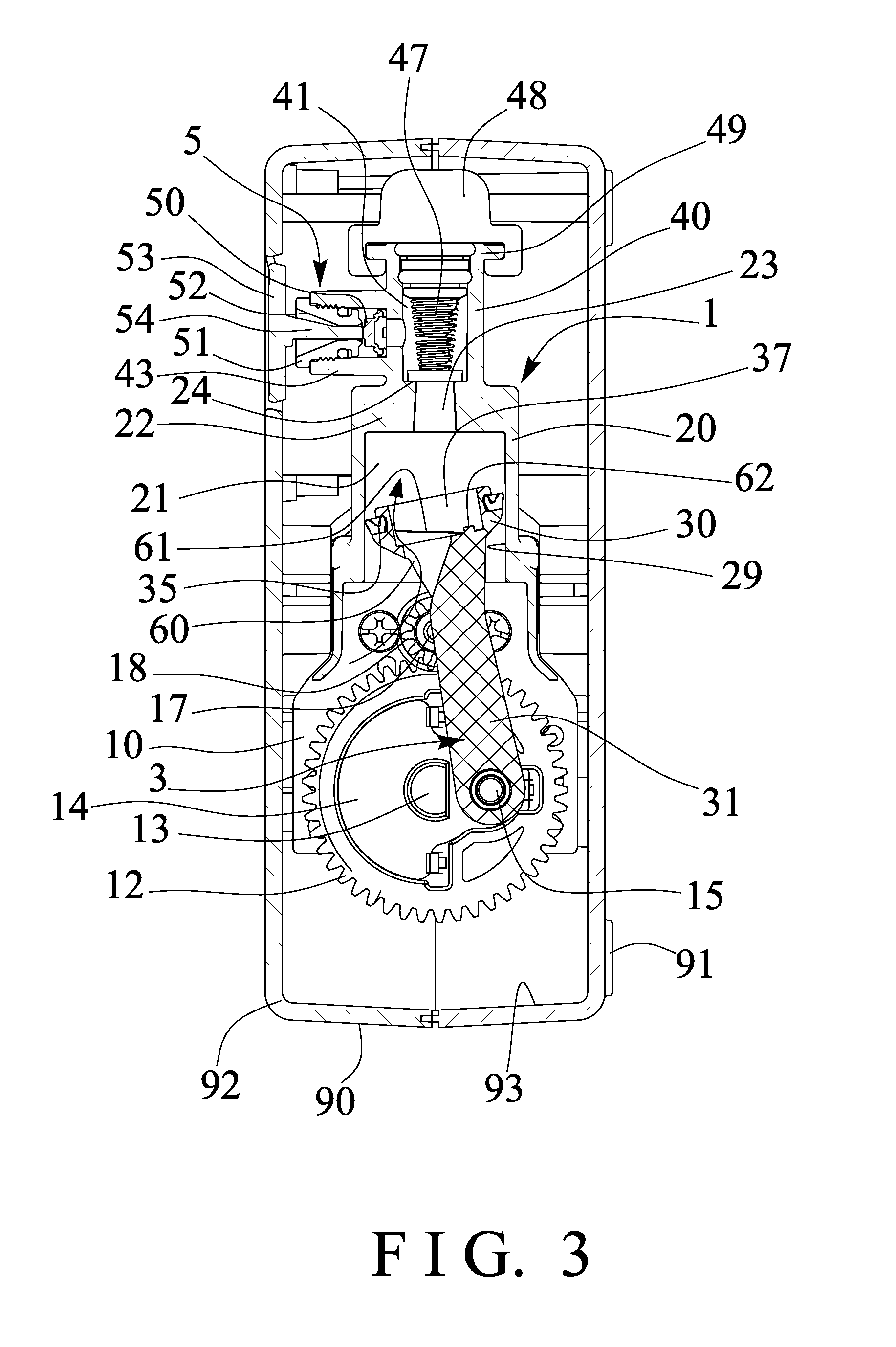 Air compressor having chambered piston head