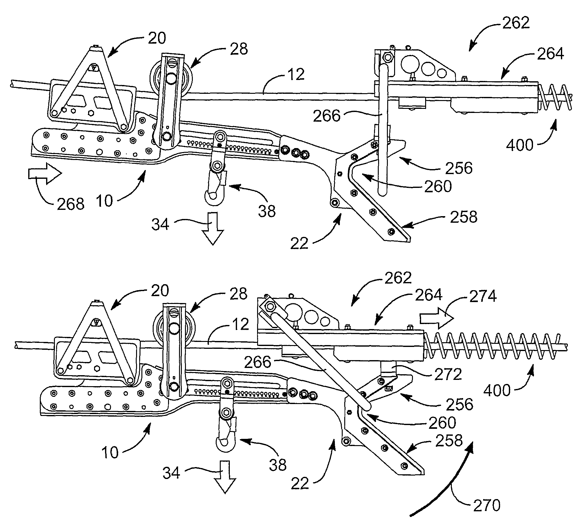 Load-minimizing, trolley arrester apparatus and method