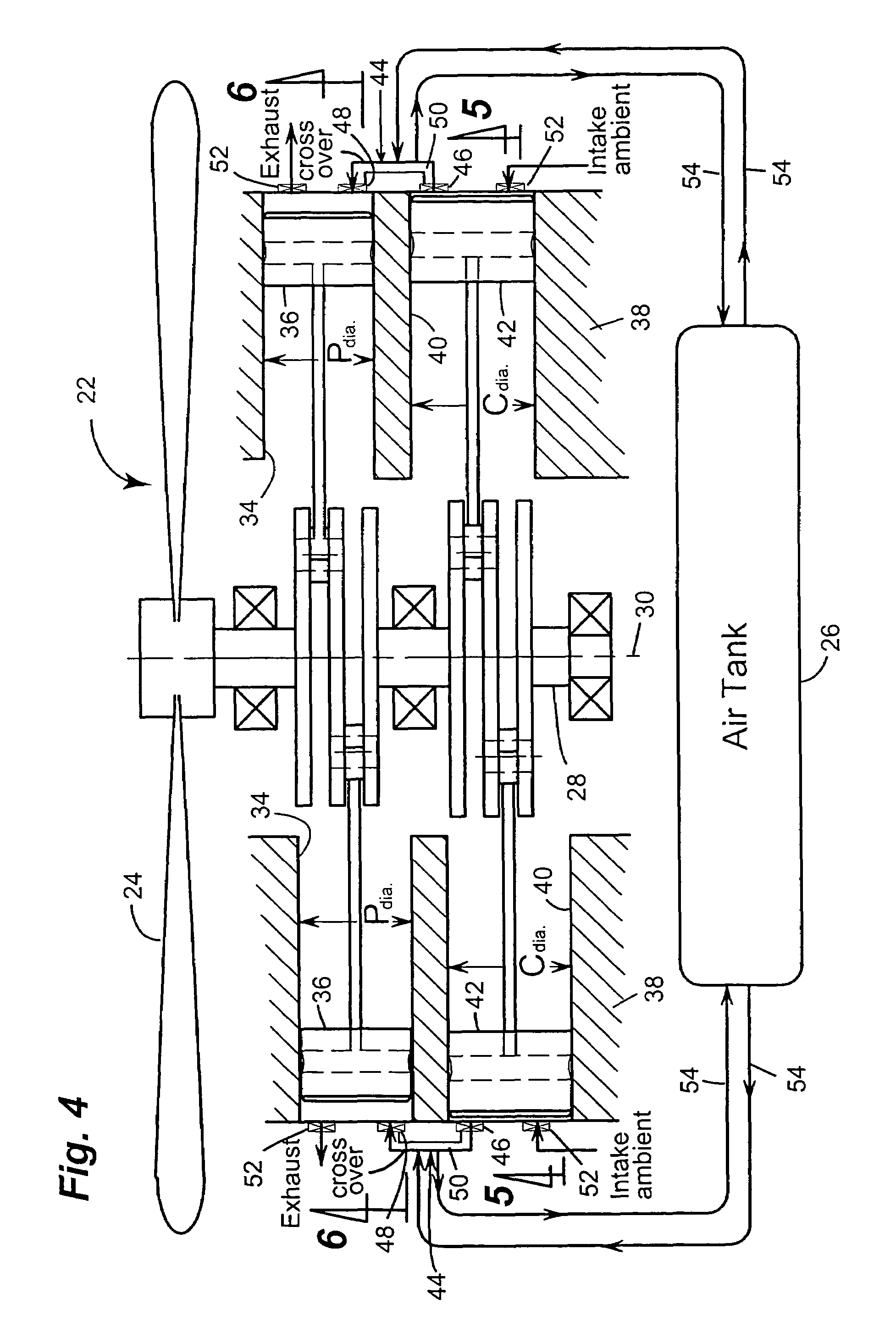 Split-cycle aircraft engine