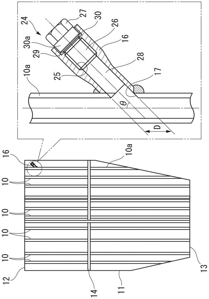 Method for measuring the thickness of boiler water pipes