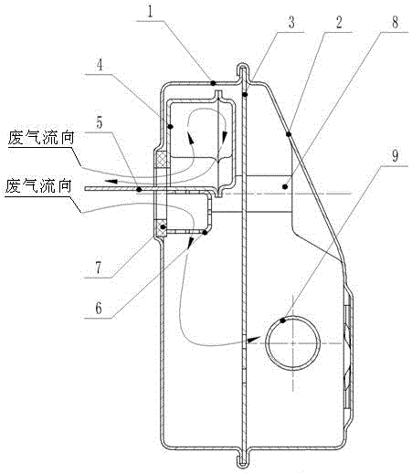 Novel two-stroke gasoline engine silencer