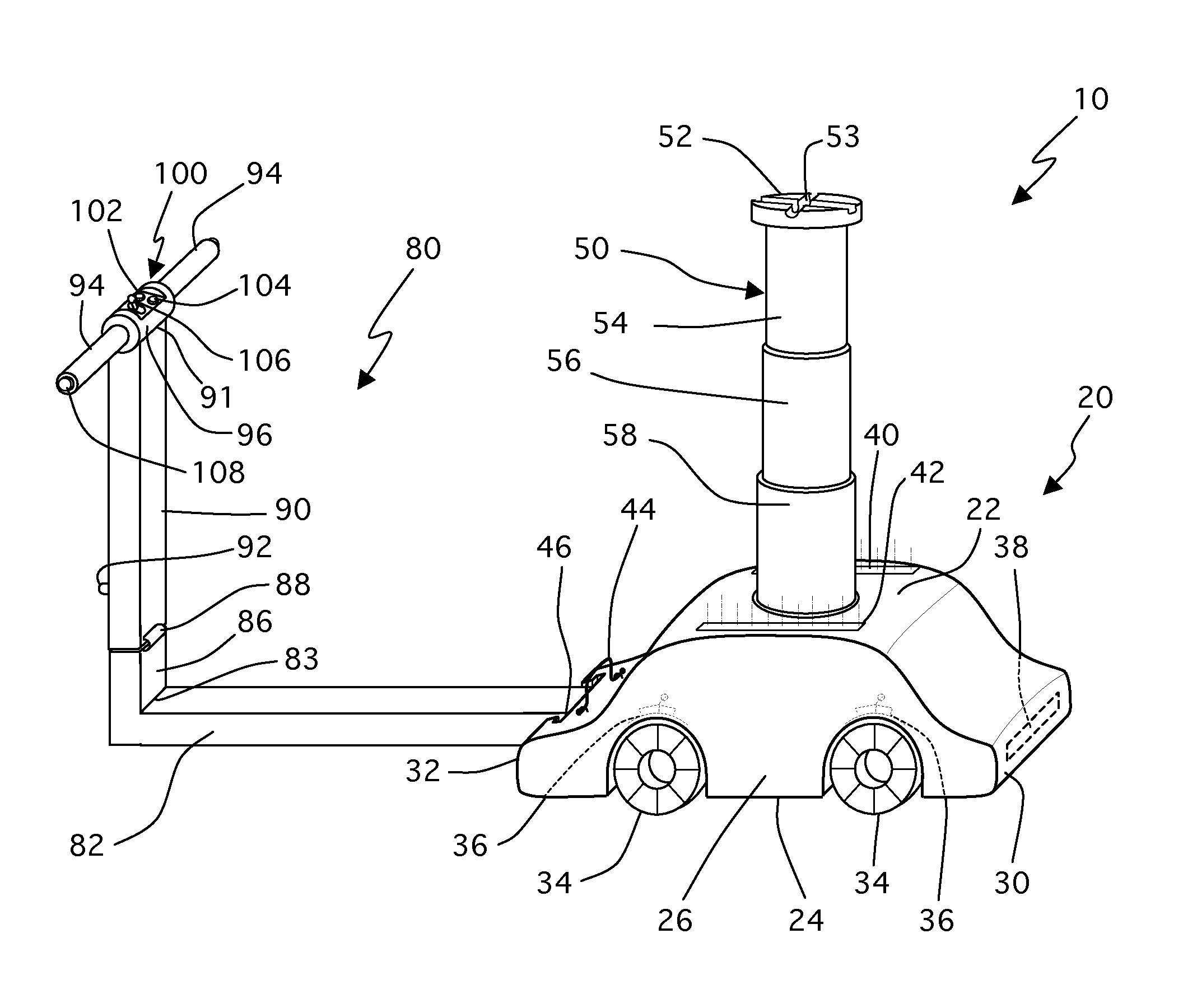 Illuminated vehicle lift assembly