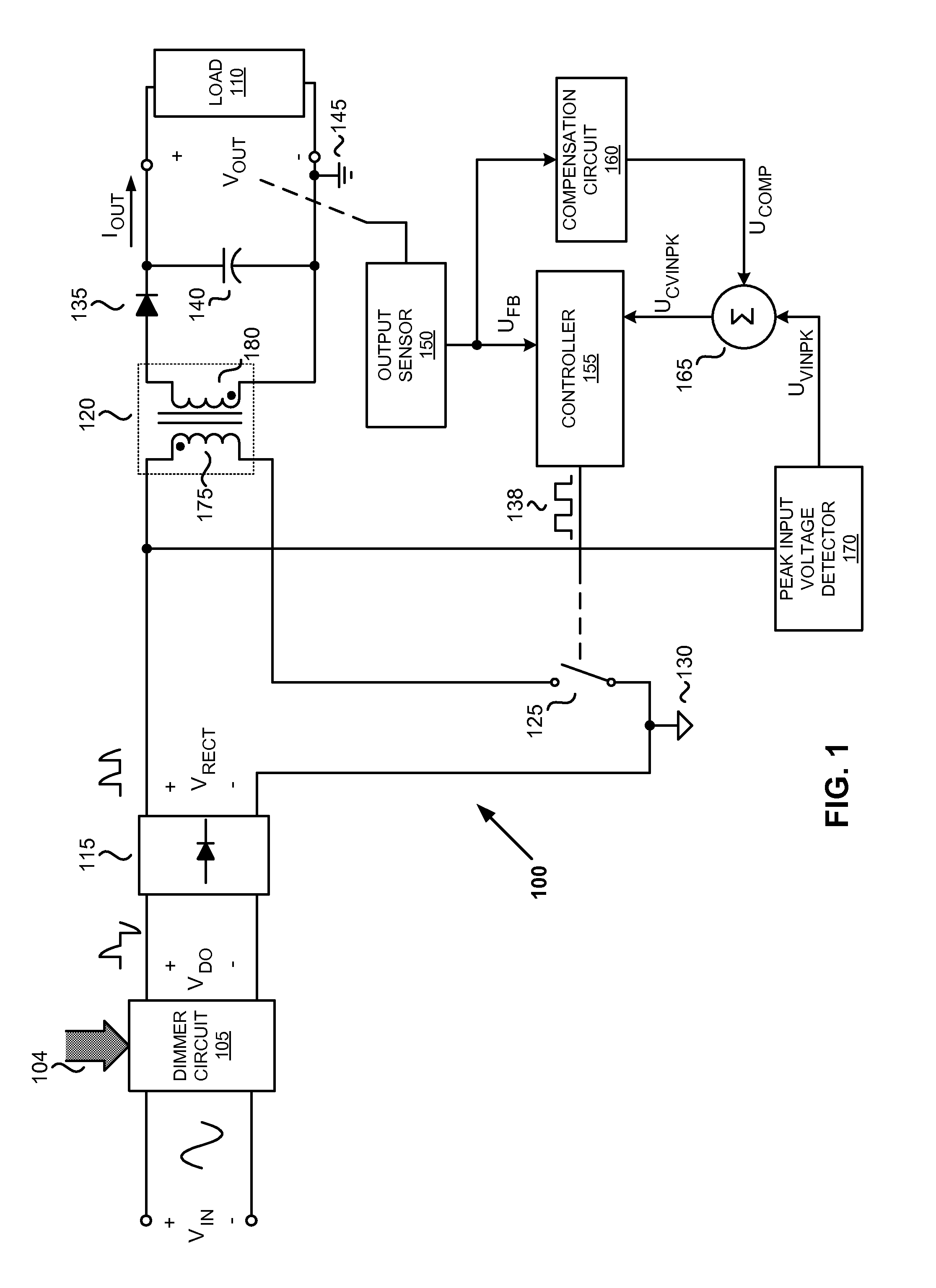 Power converter with compensation circuit for adjusting output current provided to a constant load