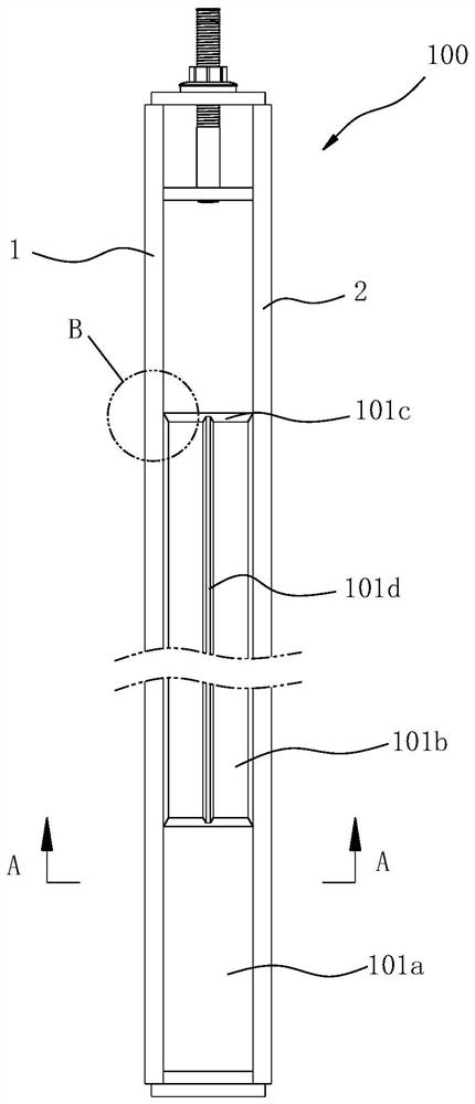 A mold for forming variable-section piles
