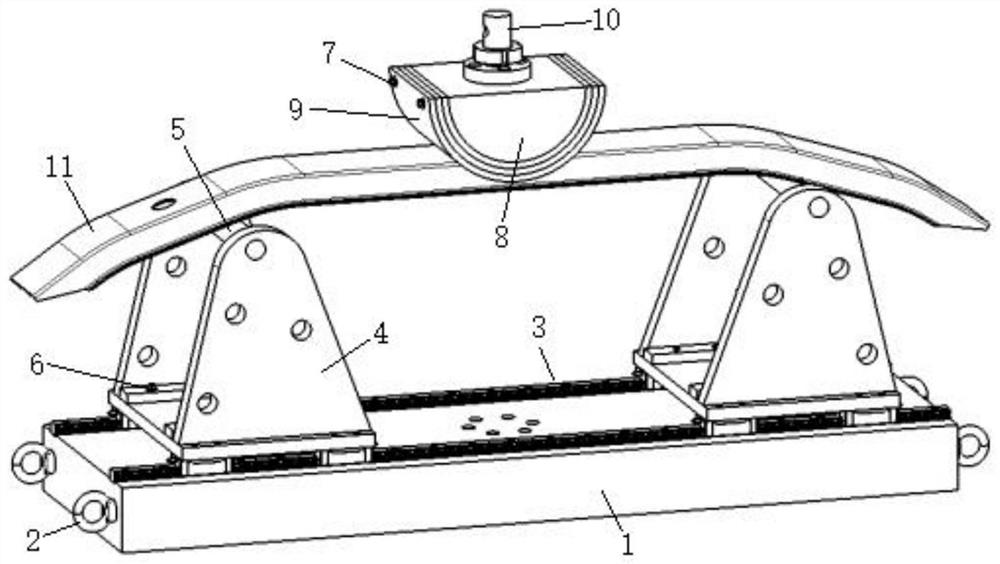 Universal tool for detecting bending resistance of automobile anti-collision beam