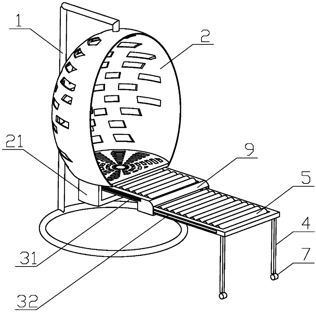 Basket chair with leg massage function