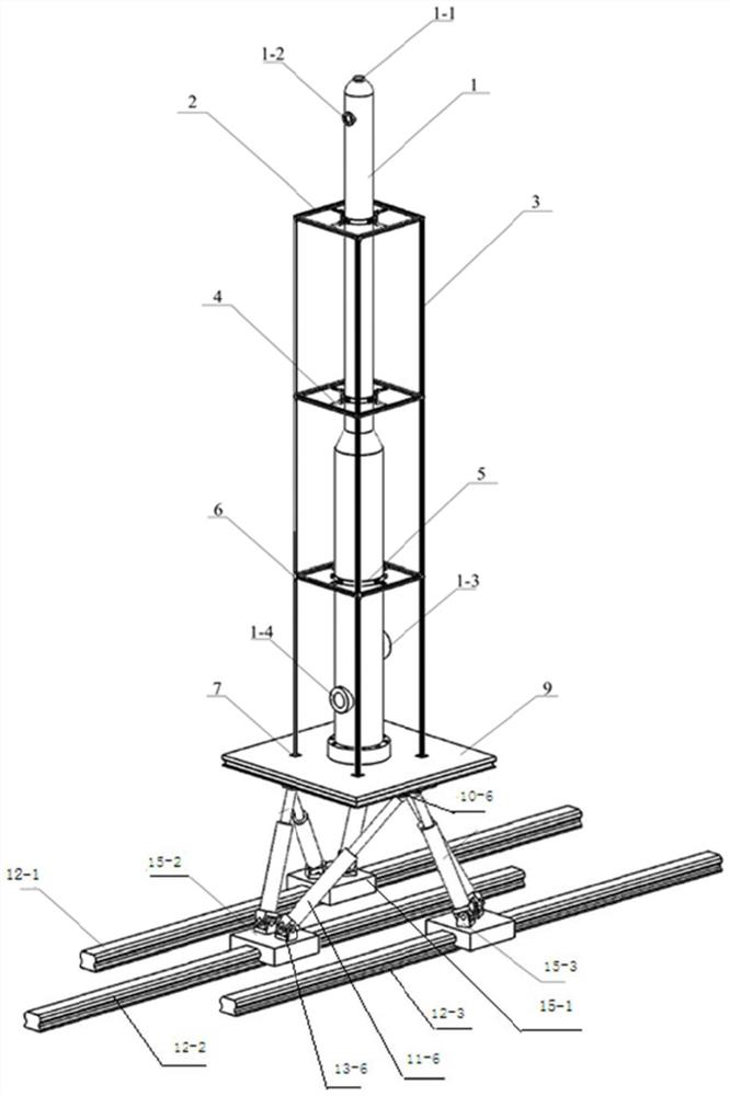 A swing test device for offshore high-rise towers