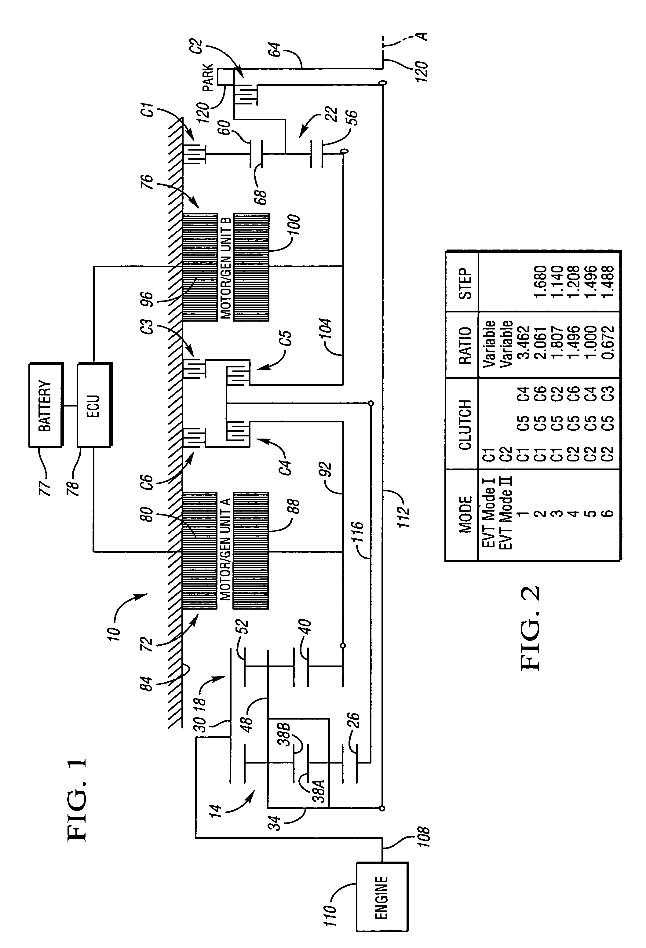 Electrically variable transmission having six fixed speed ratios