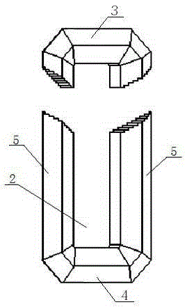 Folding type three-dimensional triangular transformer open reel iron core having hexagonal cross section