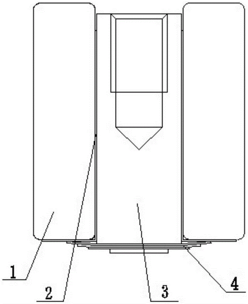 Commutating pole structure