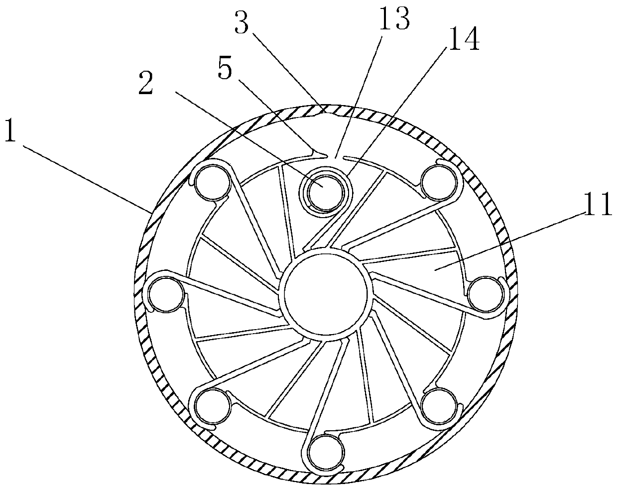 Buried compression-resistant cable