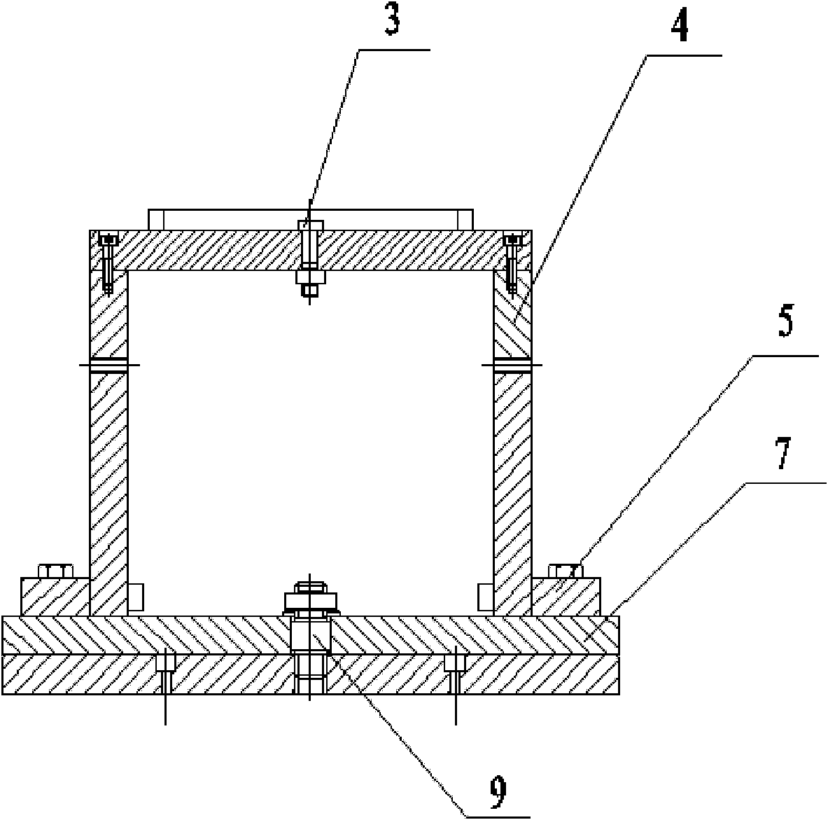 Special fixture for friction durability test of automobile touch screen