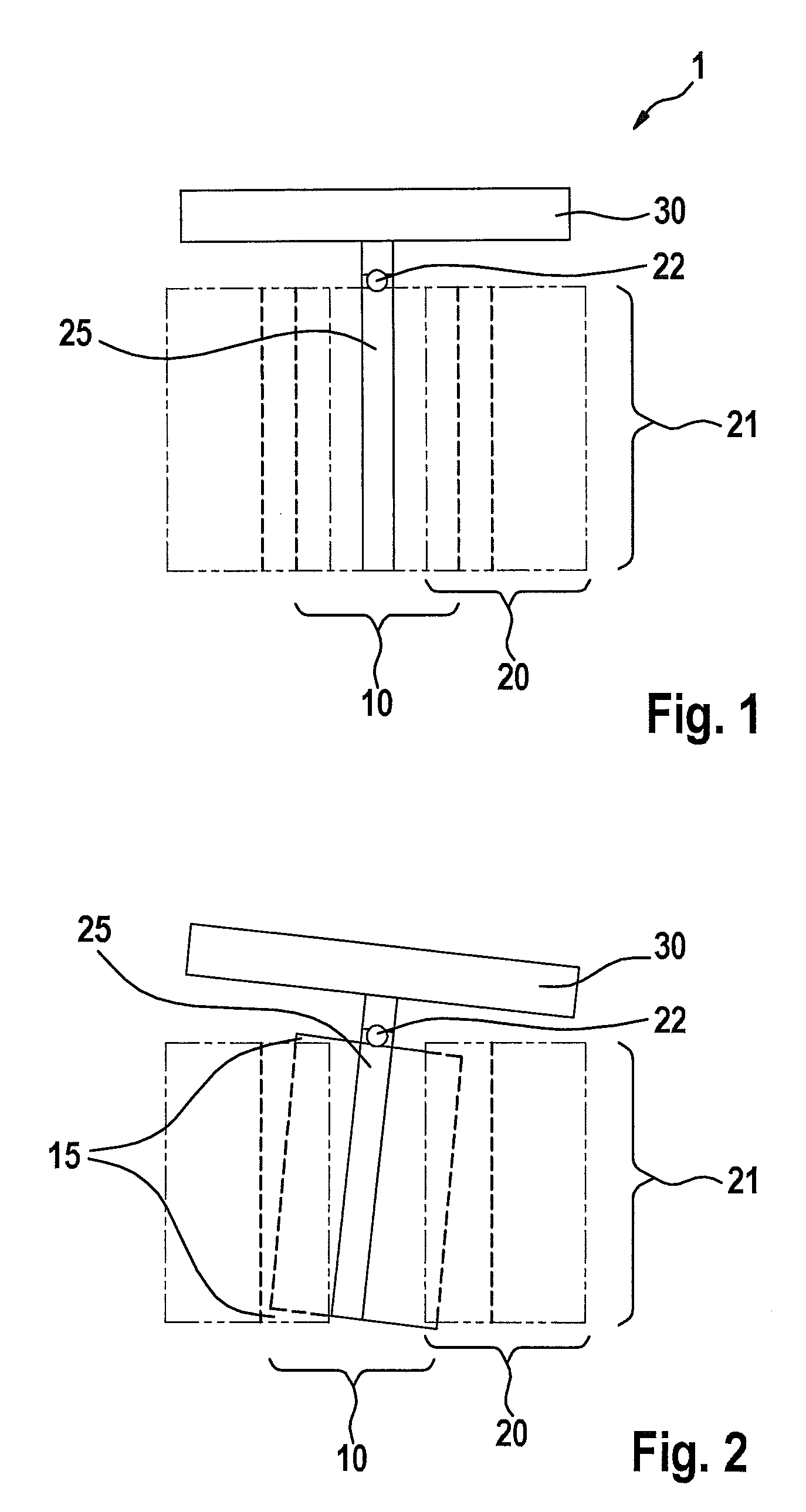 Comb drive including a pivotable mirror element