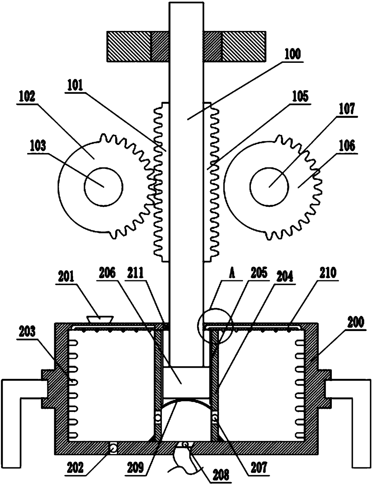 Centrifugal carrot seed processing device