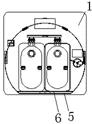 Square-round medical hyperbaric oxygen chamber