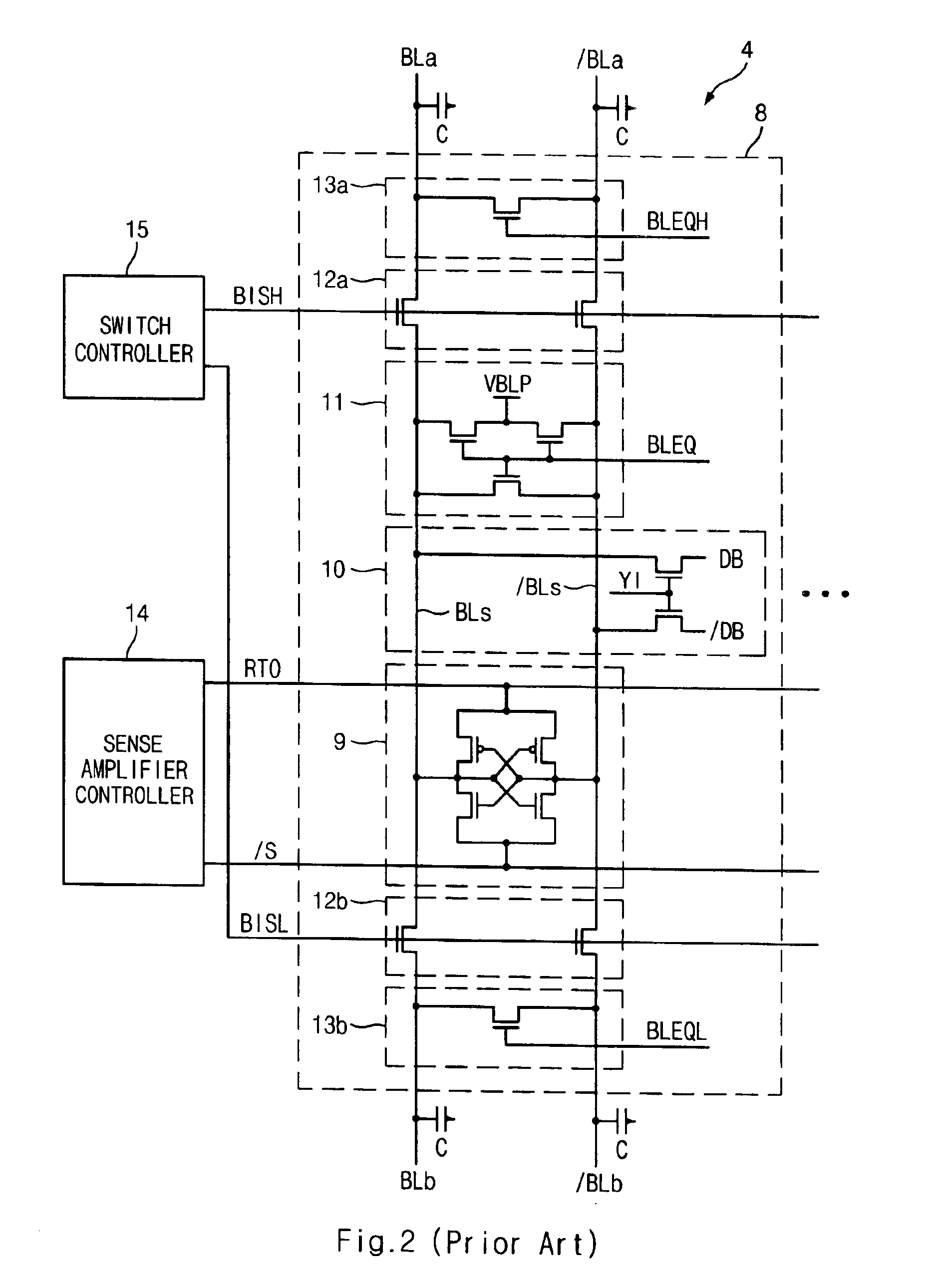 Semiconductor memory device having sense amplifier and method for overdriving the sense amplifier