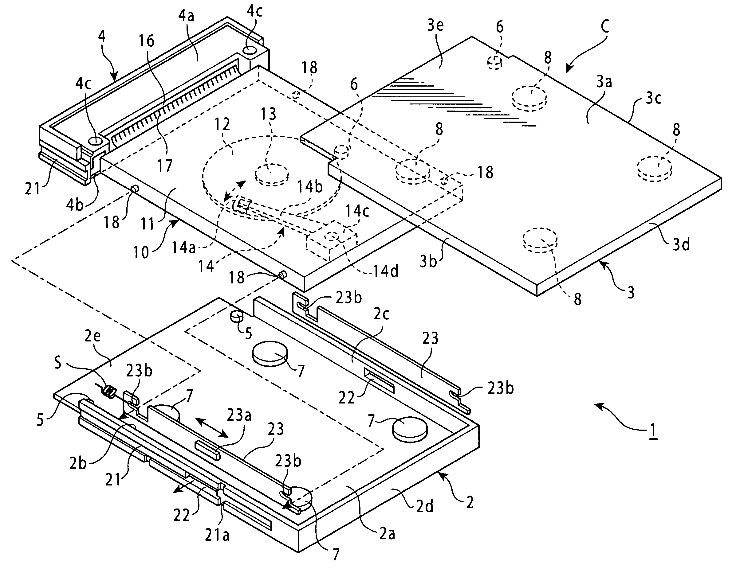 Magnetic disk device and electronic apparatus for mounting the magnetic disk device thereto