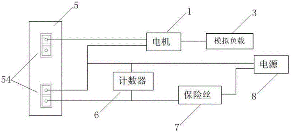 Motor centrifugal switch durability test device and test method