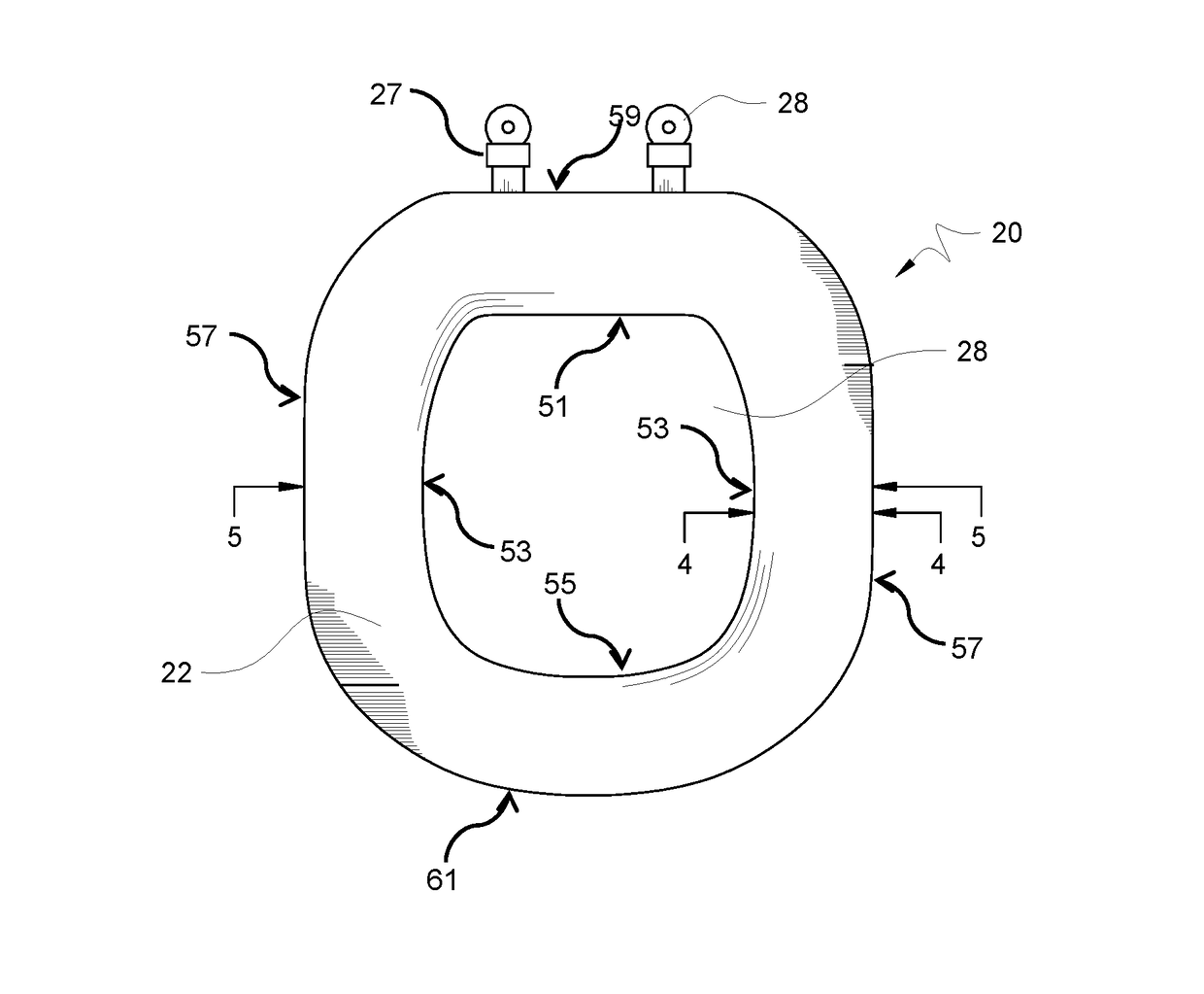 Reduced Strain Toilet Seat